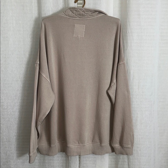 aerie Oh Snap Stone Harbor Lived in Quarter Snap Oversized Sweatshirt - Picture 11 of 16